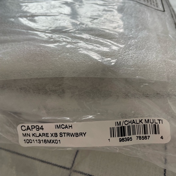 NWT  Coach Mini Klare Crossbody Bag With Strawberry Print In Canvas/Chalk CAP94 - Picture 11 of 12